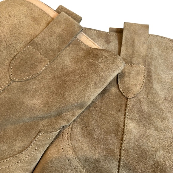 Grungemama Pull On Suede Pointy Toe Mid Calf Western Boots, Sz EU 39 - Picture 12 of 15